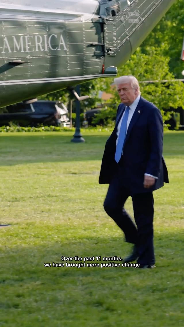 After 11 months, our border is secure. Inflation is stopped. Wages are up. Prices are down. Our nation is STRONG. America is respected, and our country is BACK. 🔥🇺🇸 by @potus