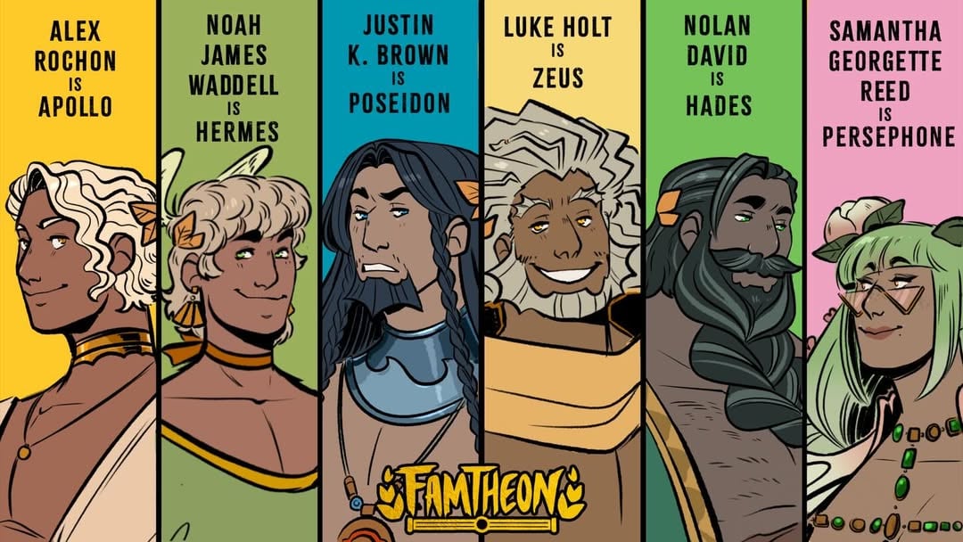 Well! This is pretty cool!😎⚡️ time to bring life to another Zeus! Along side some INCREDIBLY TALENTED peeps!Famtheon is officially getting animated! Honored to be part of this team! #famtheon #animation #voiceactor