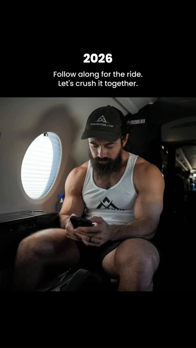My story. Follow along for the ride, let’s crush it together by @hormozi