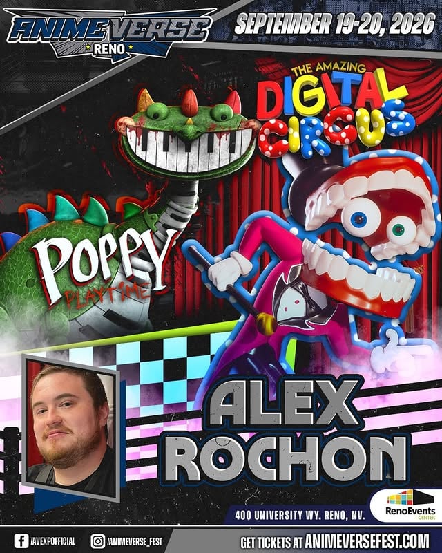 Reno! Meet @alexrochonva at AnimeVerse Fest Nevada this September 19-20, 2026 at the Reno Events Center.Get your tickets at www.AnimeVerseFest.com#reno #renonevada #animeverse #animeversefest