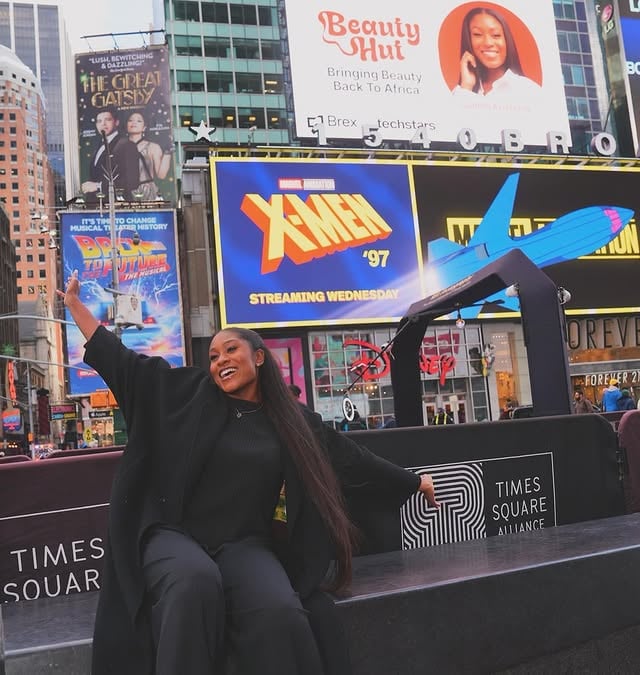 What the times square billboard says 💅🏾Grateful as always @beautyhutafrica 🙏🏾❤️ by @beautyhutafrica