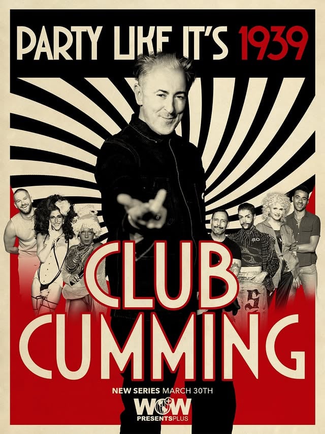 Party like it’s 1939! 🪩 Club Cumming, starring Alan Cumming, premieres March 30 ONLY on WOW Presents Plus! 🌙🍸 Produced by @worldofwonder for @wowpresentsplus, starring @alancummingreally, and directed by Jeremy Simmons (@solitarycameraman)⭐️ Alan Cumming (@alancummingreally)⭐️ Cabaret singer Daphne Always (@daphne_always)⭐️ Go-go dancer and drag performer Michelle Wynters (@the_wynters)⭐️ Drag queen Brini Maxwell (@brinimaxwell)⭐️ Drag king Cunning Stunt (@cunning_stunt_king)⭐️ Comedian Jake Cornell (@jakewcornell)⭐️ Club Cumming co-owner and manager Darren Dryden (@darren_dryden)⭐️ Club Cumming manager and DJ Julian Church (@julianchurch) by @wowpresentsplus