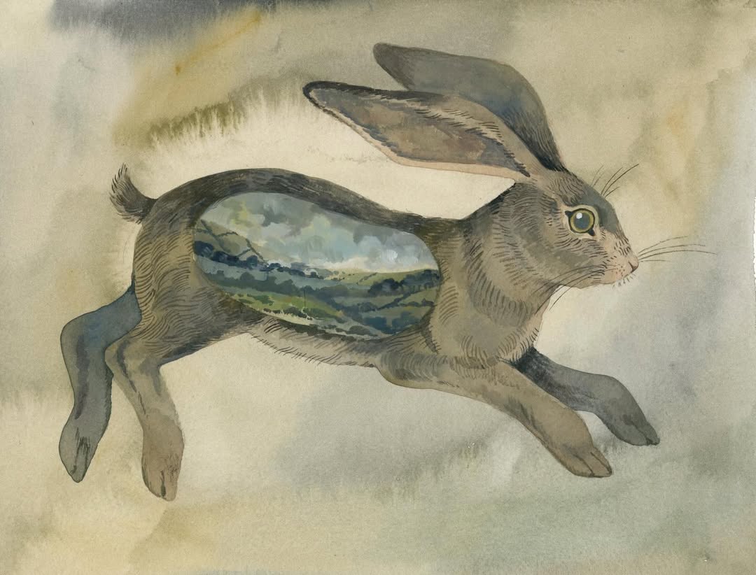 Moor rabbit 🐇 this one is sold already but I do have some other originals in my shop just now 🤎 by @taryndraws