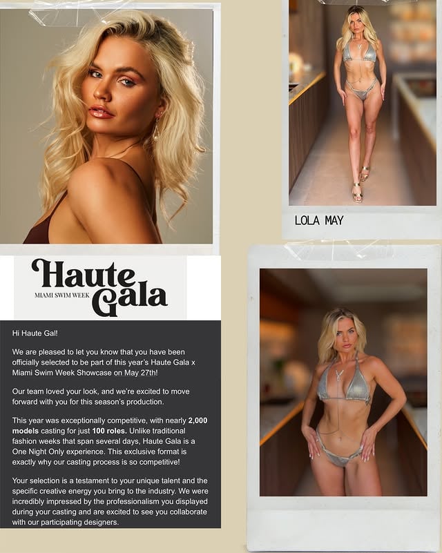 Words cannot even describe the excitement I’m feeling with the news that I’ll be walking in Miami Swim Week 2026. @hautegala Ever since I was around 12 years old, I’ve watched Miami Swim Week online and told myself, “one day, I’ll be there.” I promised I’d do everything I could to make it happen… and now, oh my goodness, it actually is. Thank you @hautegala ❤️❤️Miami… I’m bringing the energy, the passion, and a dream that’s finally real. I can’t wait to meet the incredible team @hautegala and the talented designers. So many who know me know exactly how much this dream has meant to me. Can’t even believe it 🥹🥹Eeeeek. Have a wonderful Bank Holiday Weekend ✨Can’t wait to share my Miami Swim Week journey and the incredible runways I get to walk. Thank you for the designers and casting directors who believe in me. @realitywithriss @hautegala by @wildmachines