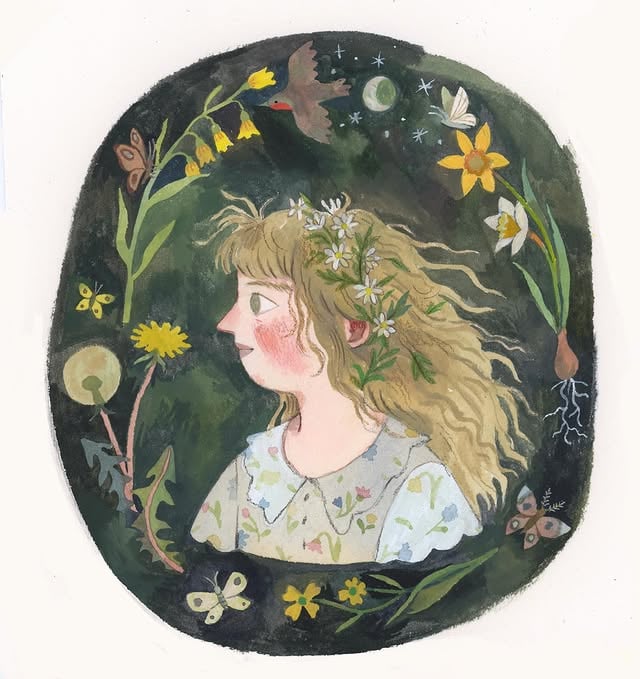 A springy little self portrait 🌱🐌 by @taryndraws