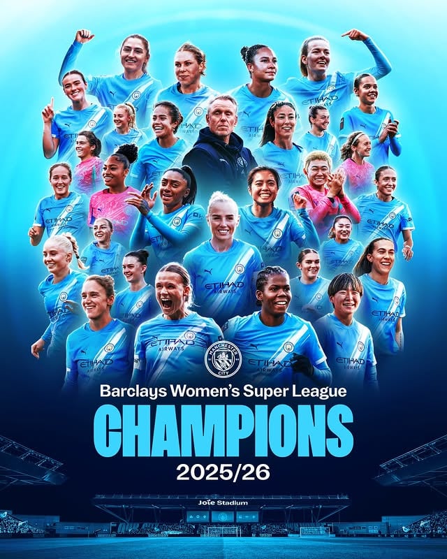 WSL CHAMPIONS! 🏆🩵 by @mancitywomen