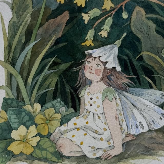 Something fairyish for your Saturday morning 🌼 I had painted this weeks ago and forgotten to share it by @taryndraws