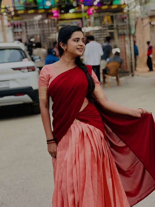 Gowri ❤️✨..Designer : @raathamcouture .#kavyashreegowda #gowri #love by @kavyashree_gowda_official