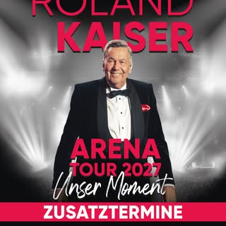 Liebe Freundinnen, liebe Freunde, Eure Begeisterung für meine neue ‚Unser Moment‘ Arena Tour 2027 ist so riesengroß, dass ich mich gemeinsam mit meinem Team dazu entschlossen habe, zwei Zusatzshows zu spielen. Ab morgen, Mittwoch, den 20.05. gibt es ab 12 Uhr für diese beiden neuen Termine (02.05.2027 Hamburg I Barclays Arena) sowie (07.05.2027 Berlin I UBER Arena) ebenfalls Tickets über https://bit.ly/RK-ARENATOUR2027An dieser Stelle auch noch einmal ein großes Dankeschön für Eure Treue!Bis bald, Euer Roland by @rolandkaiseroffiziell