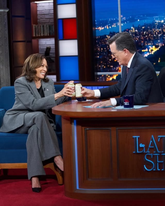 Stephen Colbert has a talent for making people laugh and encouraging them to stay curious, stay engaged, and stay hopeful about the world around them.@colbert: Thank you for your voice, your creativity, and so many memorable conversations over the years. Cheers to you. by @kamalaharris