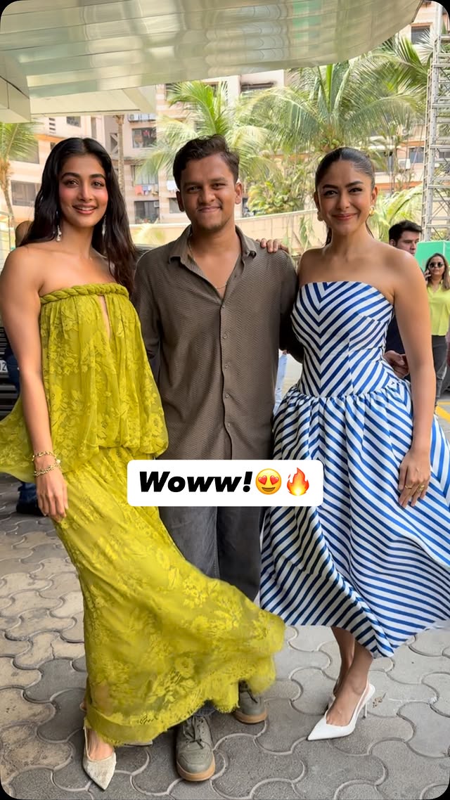 My Woww girlssss #MrunalThakur #PoojaHegde ❤️ by @thephoto_hunger
