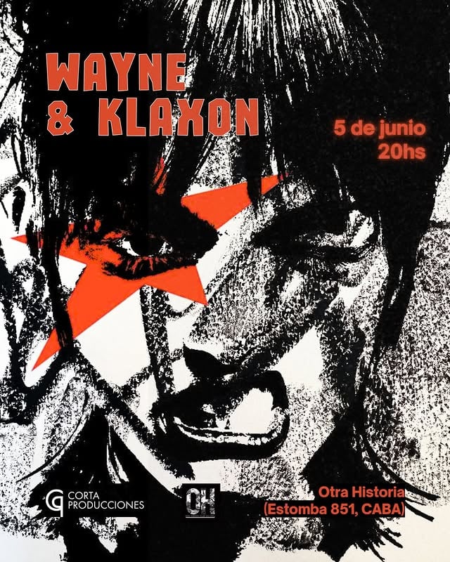 Lxs esperamos el 5 de junio a partir de las 20hs en @otrahistoriaclubcultural para disfrutar de los shows de @klaxon.klaxon.klaxon y @waynebanda_ 🖤💐Entradas en el link de la bioFlyer x @marlucchetti_ by @otrahistoriaclubcultural
