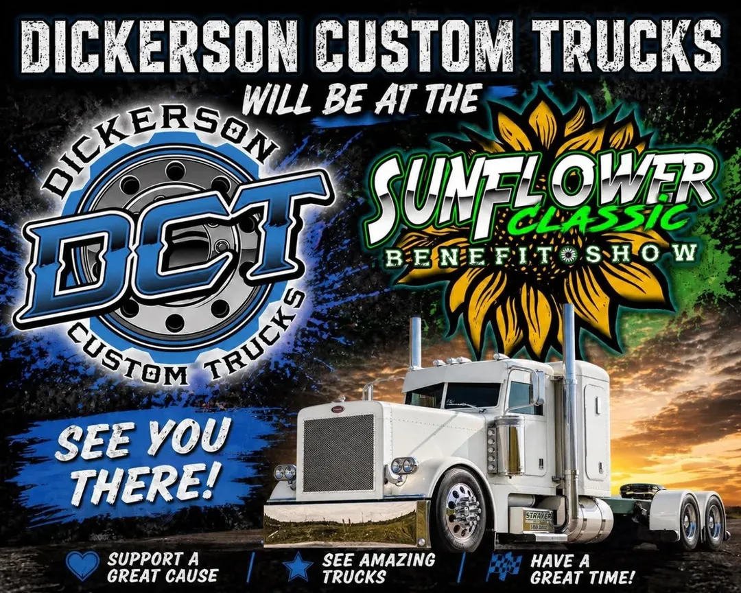 We'll be headed to the Sunflower Classic Benefit Truck Show next week. We hope to see a lot of you there! #dickersoncustomtrucks #parts4rigs #truckshow by @dickersoncustomtrucks