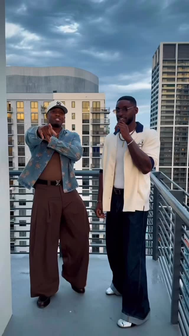 Trusting me with the fit was the 2nd best decision he made all trip😂 Which one are yall going with? @stg_kmoore22 #mensfashion #mensstyle by @hashimmoore_