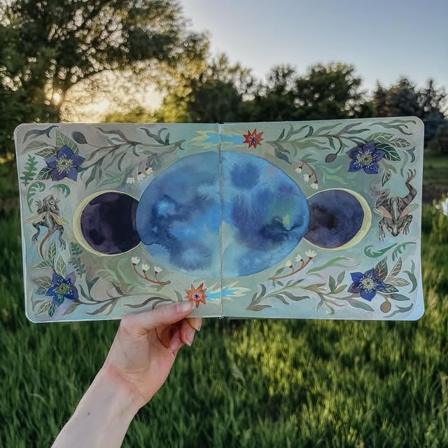 🦋🌑BLUE MOON🌑🦋 by @taryndraws