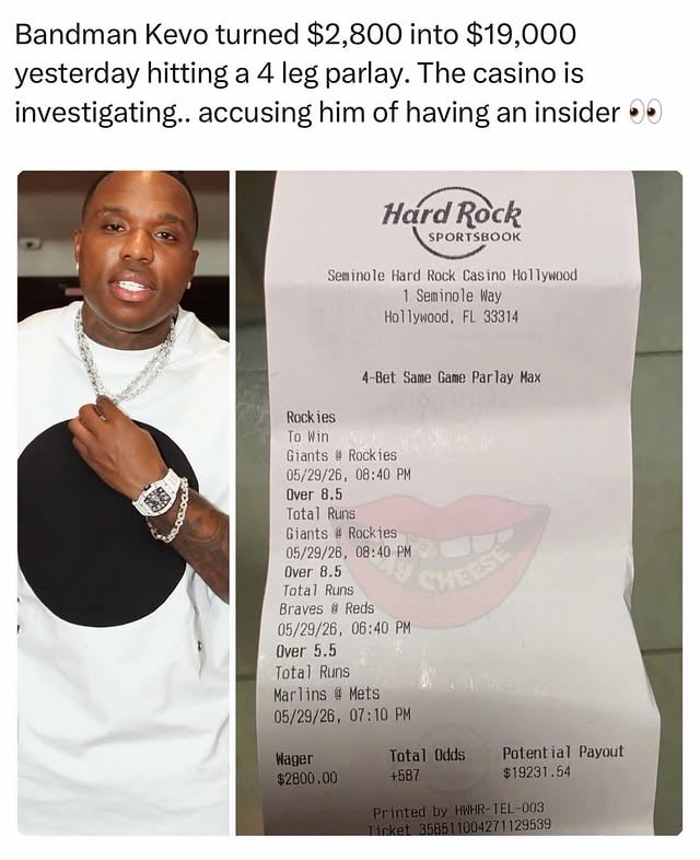 Casino’s are looking into @bmksportspicks for allegedly having an insider