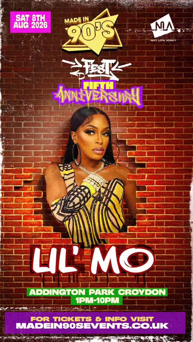 Celebrating our 5th Anniversary with the ICONIC @thelilmoshow in London 🙂‍↕️🔥Made In 90s Festival Sat 8th Aug 2026Addington ParkCroydon CR0 5AR ✅ Pre-Release SOLD OUT⚠️ 1st Release SOLD OUT2nd Release tickets are out now • VIP 2nd Release 80% Sold Out Elite UK Entertainers playing 80% 90s & 00s Music & 20% New Music.Main Stage:@silkshutdown@djace@bigbusinesshq@dodd625@djalise625@galflexsound@predzuk@gallistair_ds@dennis_dna@mjr_family_@dimpznlawz@secretsocietyukofficialHosting: @cappachxno @shabbakariem @bwoywonder Second Stage:@djsupad@mr_terminal_4 @djwigman_da_bigman_ @the_real_mc_fro @djdecimal @spideyg@djeastwood @illblu @scotti_dee @brizzy.beatz @sheninamaradj @riskgo @djmelo.d @theoriginalmcgemini @shelleysounds@producerscornereventsFor more info, head over to our website madein90sevents.co.uk or click the link in bio. Payment Plan options also available - See you in August! by @thelilmoshow