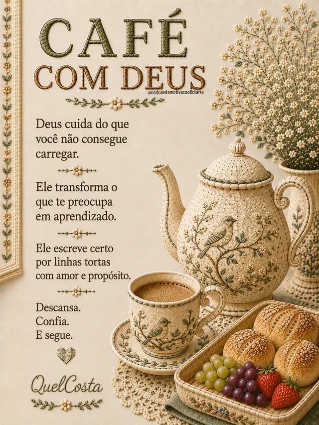 Deus cuida do que você não consegue carregar.Mesmo quando o coração se vê cansado, Ele continua trabalhando em silêncio, transformando preocupação em aprendizado e conduzindo tudo com amor e propósito. Respire, confie e siga em paz.Comente “Eu confio” e envie para alguém que precisa lembrar que Deus já está cuidando de tudo.👇🏻 Contas parceiras:@umadosedemotivacao8diaria@momentos_de_gratidao@liudisse#cafecomdeus #deuscuidadetudo #feeesperanca #deusnocontrole #mensagemdodia
