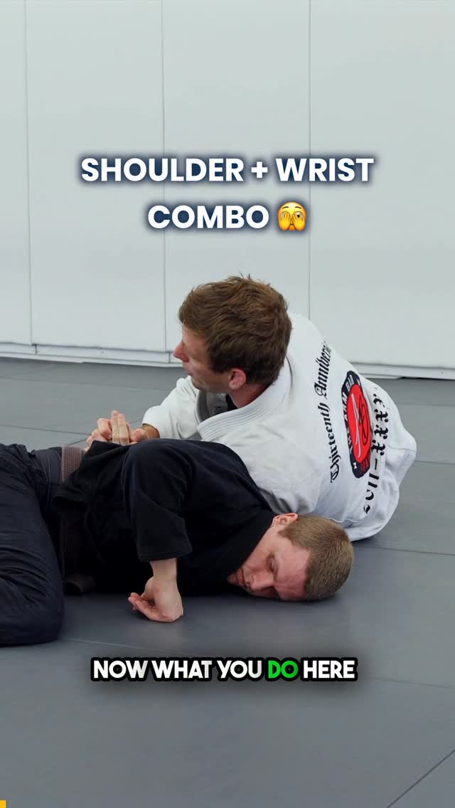 This is a nasty wrist and shoulder lock combo 😅 pair this with taking the back and you’ll have a scary turtle system …🥋 @keenancornelius by @legion_ajj