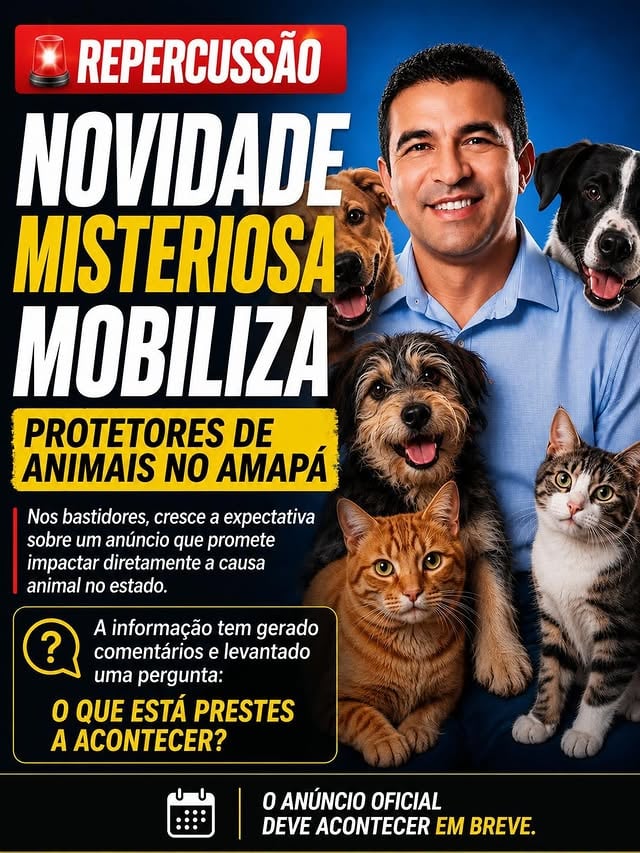 Nos bastidores da causa animal, um assunto tem chamado a atenção de protetores, voluntários e defensores dos animais em todo o estado.A expectativa gira em torno de um anúncio que promete representar um marco para a proteção animal no Amapá. Fruto de articulação do @dep_andreabdon, ainformação tem circulado entre lideranças da causa e despertado a curiosidade de quem acompanha de perto a realidade enfrentada diariamente por milhares de animais.(reprodução: @tucujunews) by @tucujunews