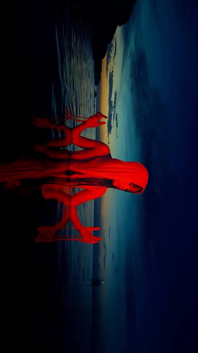 Saturated red and otherworldly. Amazing photoshoot by 0ojin_Direction @0ojin_Talent @jodieeleAssist @88rontanLighting @amarancreatorsShot on the @sonycine FX3Graded on Davinci Resolve using @dehancer.film by @beautifulbizarremagazine