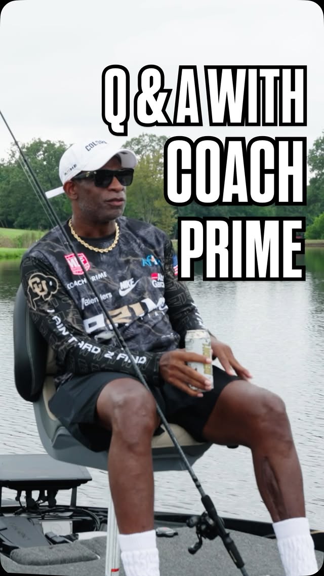 Q&A on the water with @deionsanders 🔥#CoachPRIME #BassFishing #AbuGarcia by @deionsanders