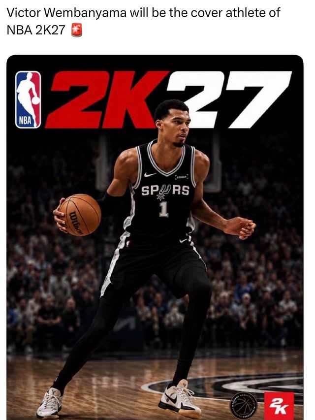 Victor Wembanyama will be this year’s cover athlete for NBA 2K27. Early access for the premium edition will be released on August 28