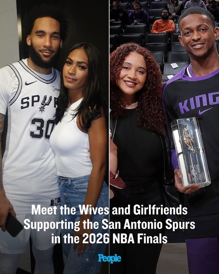Meet the San Antonio Spurs' biggest cheerleaders! 🏀

Keep one eye on the court and one eye on the courtside seats to watch the love and passion being shown from the players' top fans — their wives, girlfriends and fiancées. Swipe to meet the significant others behind some of the Spurs' biggest stars, and tap the link in our bio to read more. 🖤🤍

📷: Cassidy Velez/Instagram; Rocky Widner/NBAE via Getty;  Chad Salvador/Variety via Getty; Christian Petersen/Getty; John Nacion/Getty; Dave Benett/Getty; Kelly Olynyk/Instagram