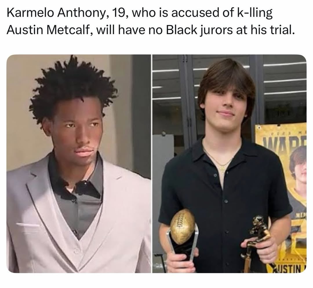 During opening statements today in the Karmelo Anthony trial, the defense told jurors that after Karmelo stabbed Austin Metcalf in the chest, Karmelo ran to a coach and stayed until an officer arrived

Karmelo admitted to the officer he was the one that stabbed Austin and then asked if he was gonna be okay