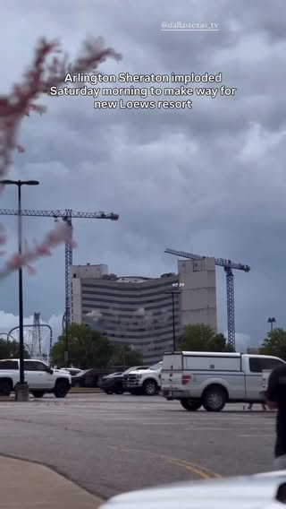 The 19-story Arlington Sheraton came down in a controlled implosion at 8:30 a.m. Saturday, ending a more than 40-year run that stood north of the stadiums along I-30

The 311-room property is being cleared to make way for the new 507-room Americana by Loews, a roughly $500 million hotel in Arlington’s Entertainment District
