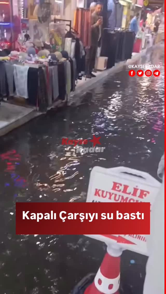 Kapalı Çarşı‘yı su bastı