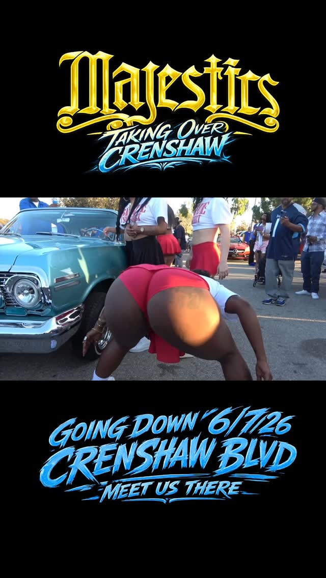 This Sunday, First Sunday of June the Big M aka the Majestics let me know they’re popping out and showing up to the Shaw deep and ready for some lowriding fun… Don’t meet us there, beat us there!! #Crenshaw by @cali_swangin_official