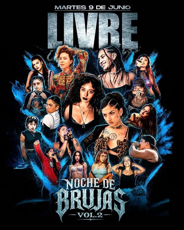 ⚔️ MARTES 9 DE JUNIO ⚔️ 🌙🖤 NOCHE DE BRUJAS VOl.2 🖤🌙Las Mujeres del hip hop toman LIVRE 🔥 Energía, presencia y poder. Competencia BEATBOX 2VS2 💰 Premio: $100.000 (inscripción: 10K) TOP 10 Equipos.- Hostea: @irreverentsz Jurados: @beaxionaryo @diego.beatbox @rama_beatboxx 🎶 Open mic toda la noche en los dos escenariosTraé tu celu o pendrive y tocá tus temas:🚨 ENTRADA GRATIS HASTA LAS 23!!! A partir de las 23hs cobramos 5K, y podes ingresar hasta las 2am.-🕗 20:00hs: Abrimos con Jam de Dibujo/ Inscripciones Compe/ 🎤 21.30hs. Full Open Mic /Podés subir con tu celular y tocar tu tema/ 🔥 22hs. Shows en las 2 salas 🎤 23hs. Compe de Beatbox 🍺 Birra y comida desde $4.000 🔞 +18 con DNI📍 LIVRE — Cultura urbana Dj Sala 1: @lucasgrave_ Dj Sala 2: @kn000000_ ::::::::::::::::::::::::::::::::::::::::::::::::::::::::::::::::::::::: 🔴Artistas:@yosoyrea@23.shai @poncebadas @baerenatta @indraki13 @chulascruw @magia_cautiva @camigomiz @balu.zb @guadavaldezz @brinna.23 @malditacebada @karma.musik @baby.yazlo @sitemolestaperdona @vaninajaraa @medu.420west🟣Tattoo: @agus.tintada 🟠 Perforaciones:@mbo_piercing🟤Stickers: @tilcaraserigrafia@juicy__graphics@stiiickeeersss@natah.simulation🔴Accesorios:@crosscoree@elpibedelasrinoneras@brujiverso@innecesaryo@kairos.alquimia@4411accesorios🟣Ropa:@flekopilchitas@reinaanegraa@misanteria_wear@tallerarcano.art@bra.131217@chakaleo.com.ar@__voyance.a@breaskateboarding@ropa_para_zorras@delaspalmerasmg@viejaspilchas@joven.abuelo▪️Host Sala 1: @kidd_saiyann▫️Host Sala 2: @piscka▪️Dj´s: /@lucasgrave_/@kn000000_ /▫️Sonido: @zoharrrrrrrrrrrr▪️Support: @tntunder / @tilcaraserigrafia▫️Fotos: @_total.interferencia:::::::::::::::::::::::::::::::::::::::::::::::::::::::::::::::::::::: by @otrahistoriaclubcultural