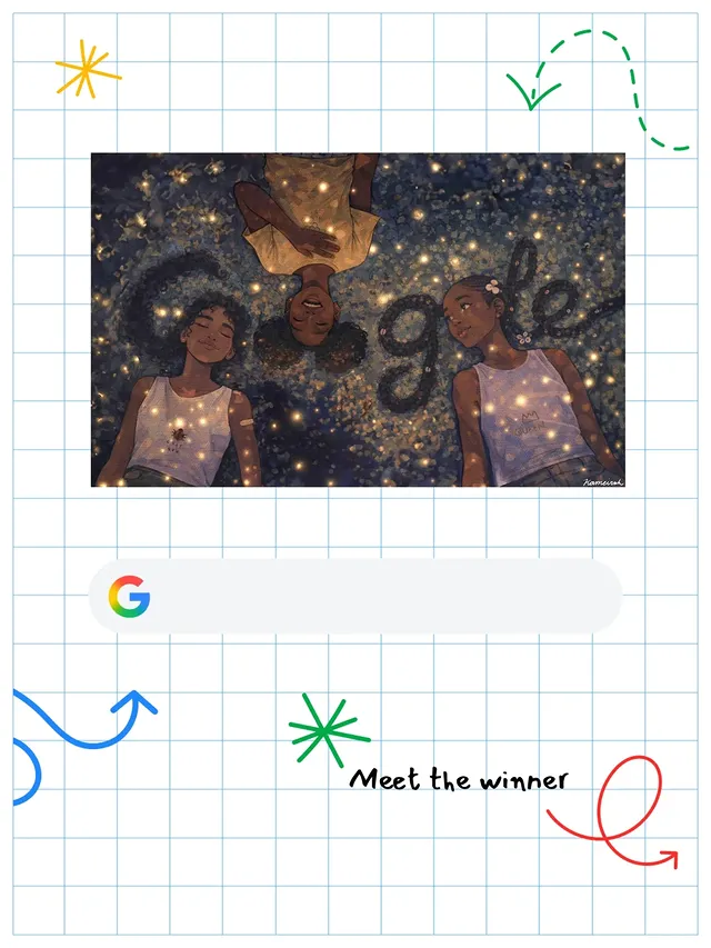 We are thrilled to announce the national winner of this year’s Doodle for Google competition 🏆👑

Out of thousands of entries from brilliant students nationwide, Kameirah received the most votes from the public and our judges to take the top spot. In celebration of her achievement, she has been awarded a $55,000 college scholarship alongside a $50,000 technology package for her school to help inspire the next generation of creators. Congratulations, Kameirah!

Check out the #GoogleDoodle today to see Kameirah’s winning masterpiece, Hair Power: The Crown That Grows From Us.