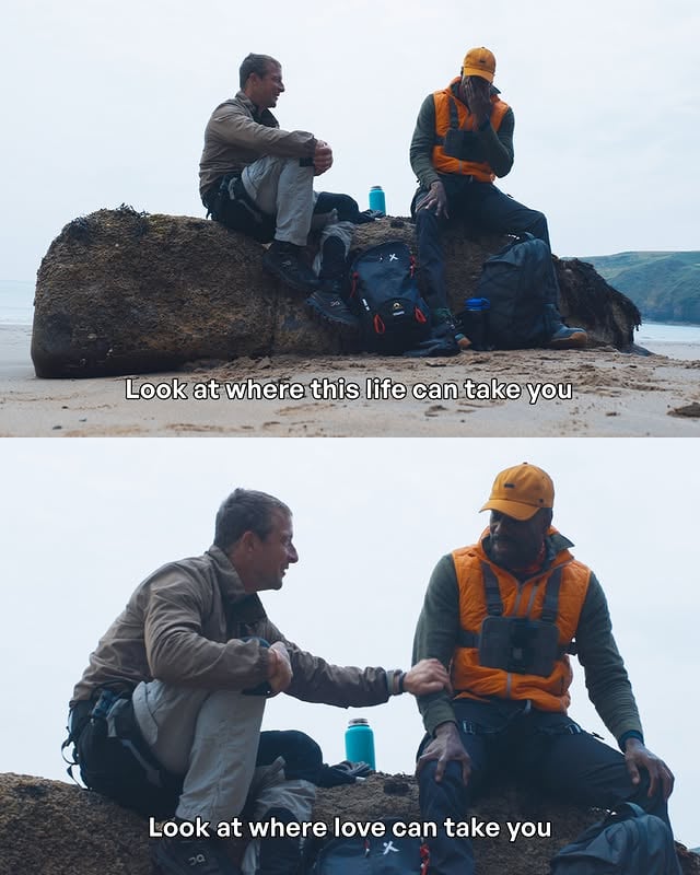 @kingofbingo sat on a rock in Wales. Talking about the real things in life.That's the conversation that makes @runningwild special.Coleman is a true legend, I loved this adventure with him. I hope you guys do to!Running Wild with Colman Domingo. Tuesday week on @foxtv and next day on @hulu. by @beargrylls