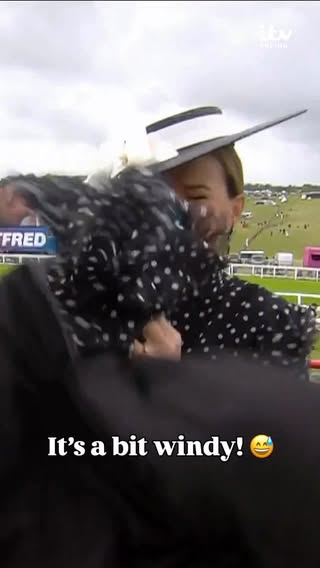 A tad breezy at Epsom!
