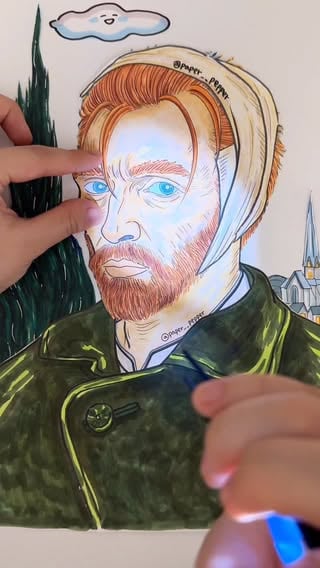 Restoring Van Gogh’s Ear & Mending His Broken Heart🎨

#asmr #satisfying #vangogh #papercraft #makeover