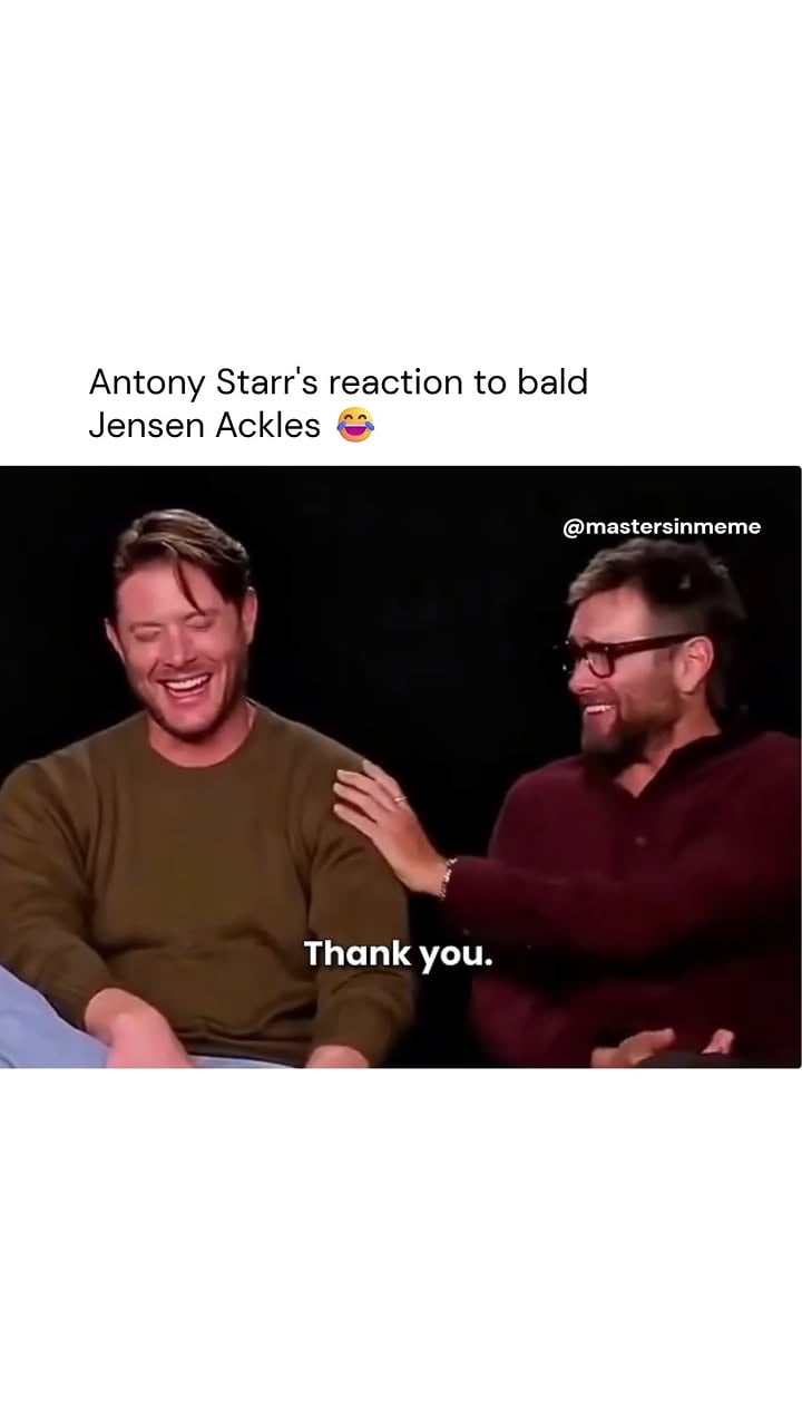 Absolutely hilarious😭

Antony Starr and Jensen Ackles recently delivered one of the internet's most unexpectedly hilarious moments during a promotional interview for The Boys. When shown a viral hair salon advertisement featuring a photoshopped image of Ackles with a partially bald hairstyle, Ackles reacted with amused disbelief while Starr immediately burst into laughter. The genuine, unscripted nature of the exchange quickly resonated with fans, turning the clip into a viral sensation across social media.

What makes the moment so entertaining is the chemistry between the two actors. Starr's inability to contain his laughter, combined with Ackles' good-natured reaction to a photo that has followed him around the internet for years, created a rare piece of celebrity content that felt completely authentic. In an era where many interviews can feel heavily rehearsed, this spontaneous exchange stood out as a reminder of why fans enjoy seeing actors simply being themselves.

Credit: ©Hindustan Times 
.
.
.
.
.
.
#funny #theboys #antonystarr
