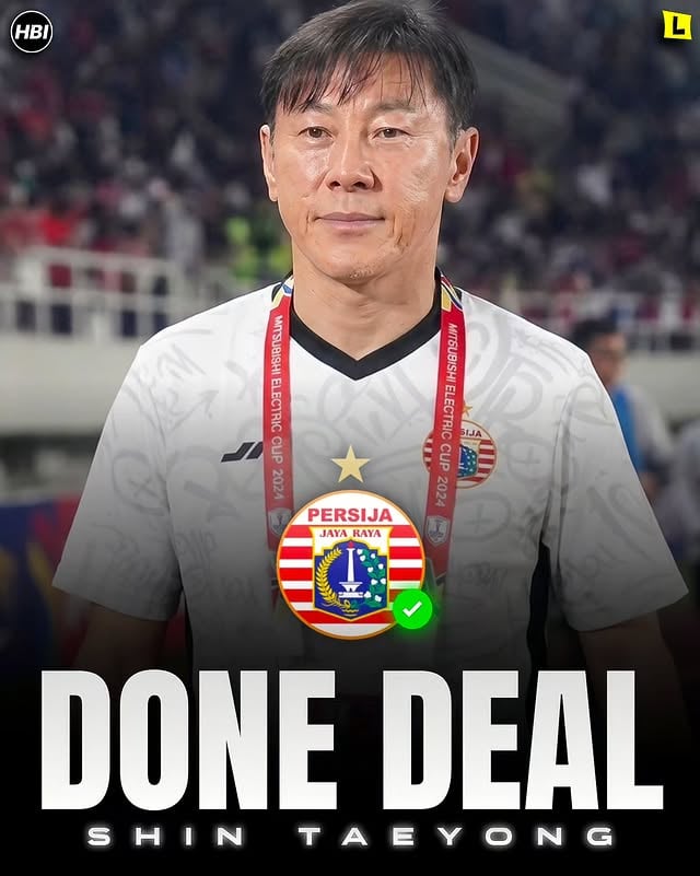 🚨BREAKING : Mantan pelatih terindah timnas Indonesia yaitu Coach Cinta Yong akan menjadi Pelatih Persija musim depan.

Menurut info A1 yang di sampaikan oleh @bungharpa , bahwa sudah dipastikan coach Cinta Yong Deal jadi pelatih Persija jakarta dan akan di umumkan besok tanggal 8 Juni 2026. 

Source : @bungharpa