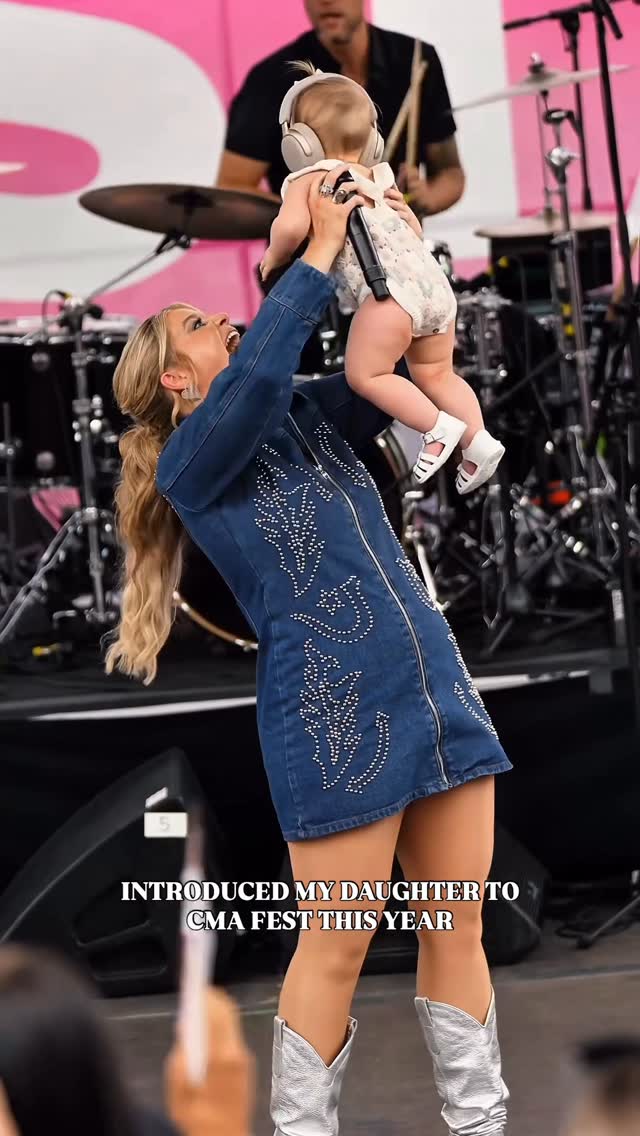Last year at CMA Fest I was past my due date…. A year later and I got to introduce our Beni Doll to the best week of the year in Nashville! I think she’s a fan, what do y’all think? 👀🥹 by @laurenalaina