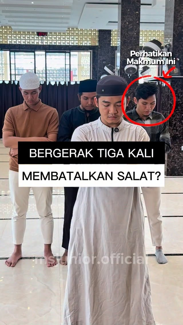 BERGERAK TIGA KALI, SALAT BATAL?Perlu diketahui –saudaraku- bahwa hukum asal bergerak (di luar gerakan shalat) adalah terlarang kecuali jika ada hajat (kebutuhan).Barakallahu fiik Ustadz @hidayatullahofficial 📷 @msjunior.official x Ustadz @hidayatullahofficial @mahasiswa.salaf#sifatshalatnabi #shalat #mahasiswasalaf by @mahasiswa.salaf