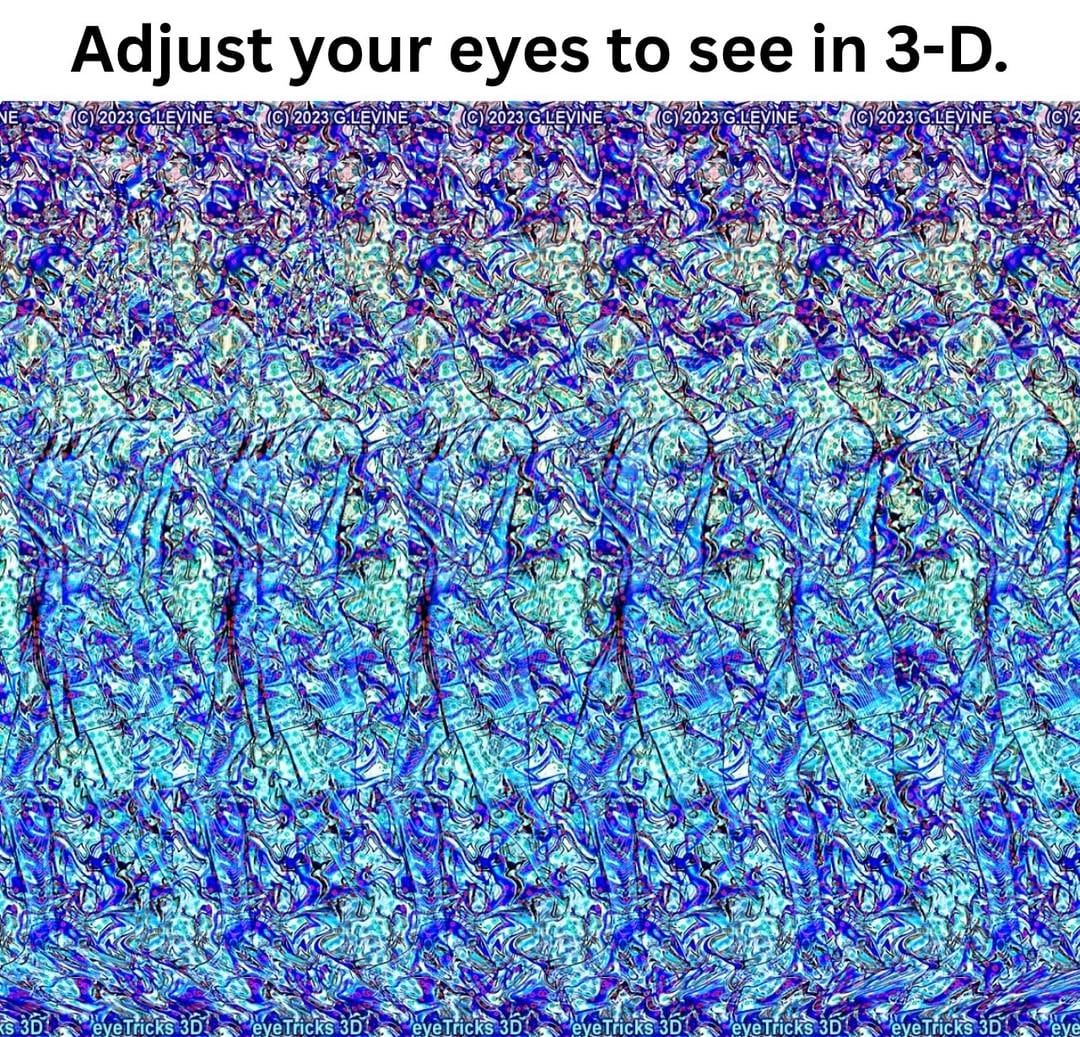 If this is your first time viewing a stereogram, start with your phone very close to your face, then slowly pull it back until a three-dimensional world appears. Imagine you are looking through your phone, instead of at your phone. ✨Follow for more✨ I am famous biologist. ⚠️ #science created by: Gene Levine @eyetricks3dstereograms by @biologistmichael