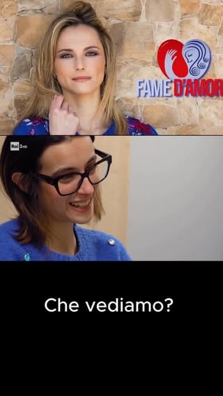 Vi aspettiamo questa sera ore 23.15 su RaiTre con una nuova puntata di FAME d’AMORE