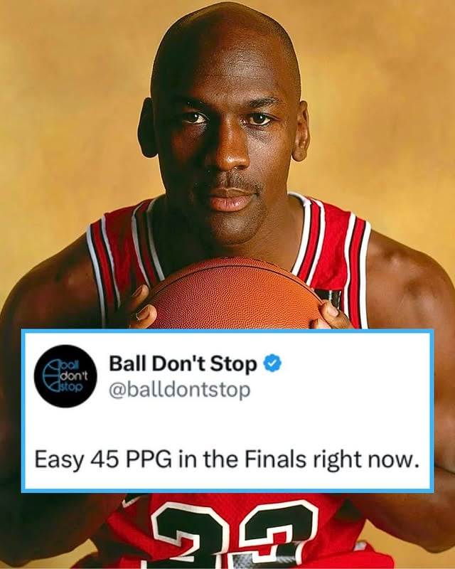 Throw this Michael Jordan in Game 5 of the 2026 NBA Finals and he'd score 45-50 with ease fresh out the time machine. Way too quick, way too skilled and way too aggressive for all this spacing and the finesse bigs. You would be taking SGA's mid-range scoring touch and pairing it with a level of fast-twitch and explosive power that was seen in early Morant and Edwards. It would be too easy for him. I actually think he fits this sped up and spaced out game even more. It caters to all his strengths. He'd also guard Brunson/Fox/Castle for 42 mins. Legit a once in a generation type of athletic combo with grace and control.