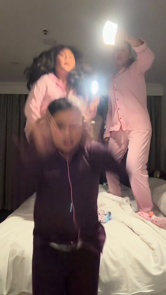 Stayed an extra night and I’d say it was worth it 🥹💃🏽✨ Goodnight fam ✌🏽🤍#autismmom #autismfamily #danceparty #staycay #fyp by @tashdelrosario