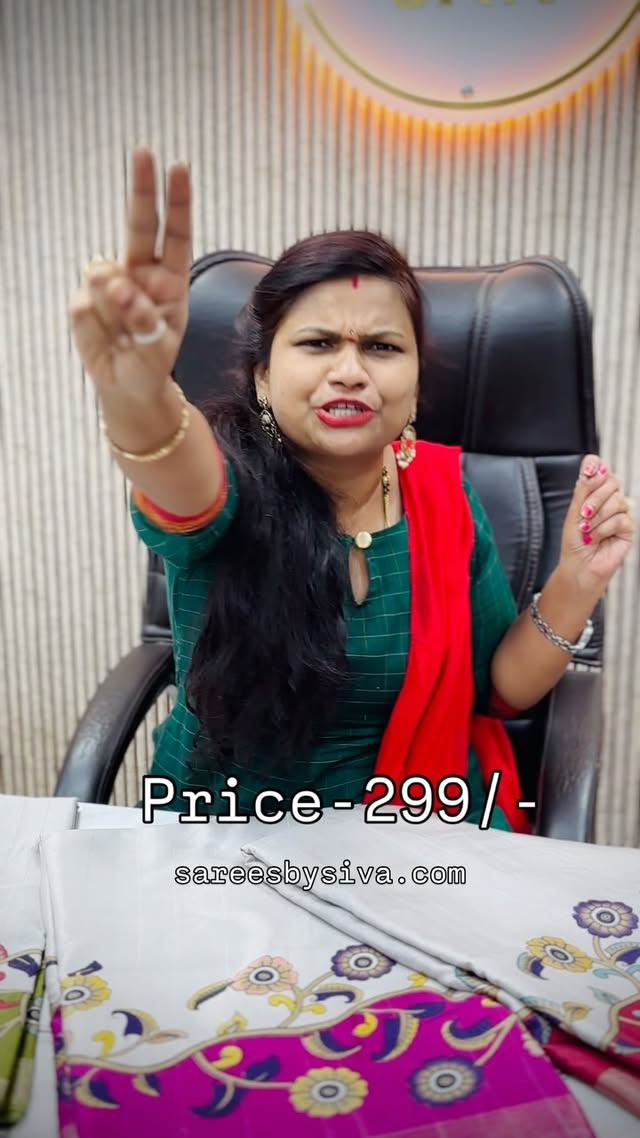Price-299/-Mangalagiri pattren digital Floweral Price-299/-Sareesbysiva.com by @sarees_by_siva