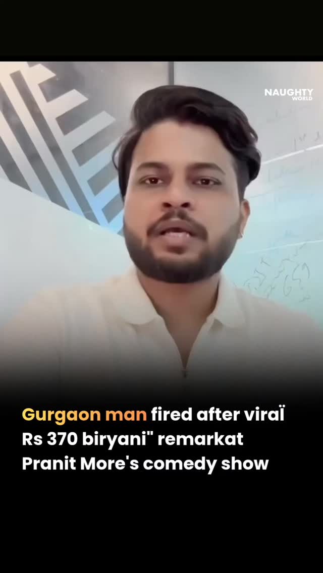 🚨 Viral Remark Costs Gurugram Man His Job
A 22-year-old from Gurugram lost his job after his controversial “₹370 ki biryani” comment during a comedy show went viral. The remark sparked widespread backlash online, with many calling it offensive and misogynistic. Following an internal review, his employer terminated his employment. He has since apologized and deactivated his social media accounts. #ViralNews #Gurugram #SocialMedia #IndiaNews