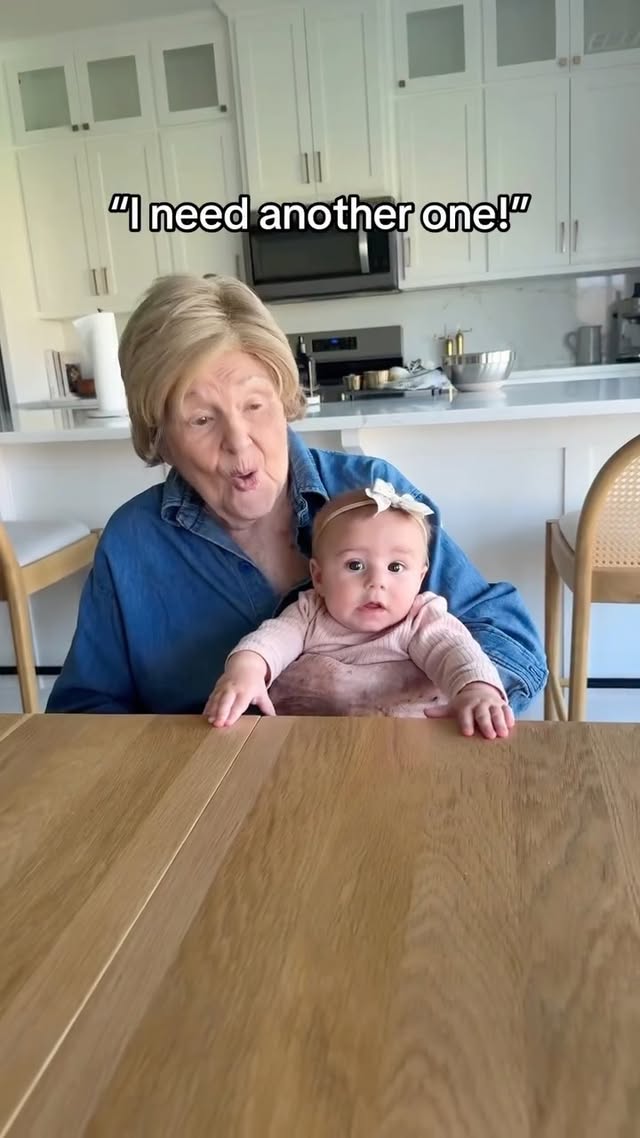 She wants me to be like her.. I’m not even half way done then😳 #comedy #mom #grandmother #baby by @yeahitsema