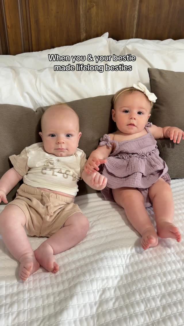 him leaning on her at the end 😭🥹#babies #baby #mom #besties #baby by @yeahitsema