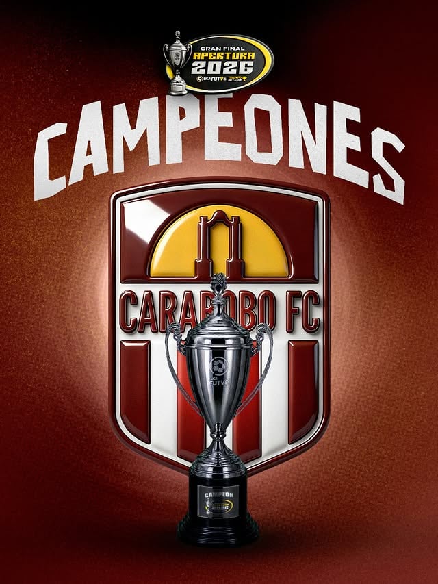 🇱🇻 • ¡𝐋𝐚 𝐟𝐢𝐞𝐬𝐭𝐚 𝐞𝐬 𝐠𝐫𝐚𝐧𝐚𝐭𝐞!
🎊 • @carabobo_fc y toda su gente celebran como campeones del Torneo Apertura 2026 

🤩 • Los goles de @erick.ramirez24 y @loureinsmartinez definieron el derbi ante @la_academiapc (2-1)

#LigaFUTVETriunfobet